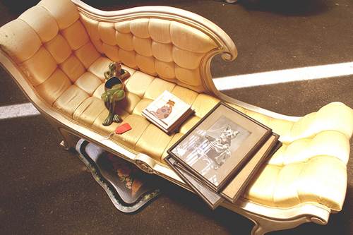 Antique Golden Chaise Lounge