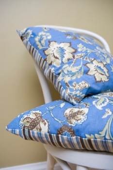 Homemade Blue Floral Cushions