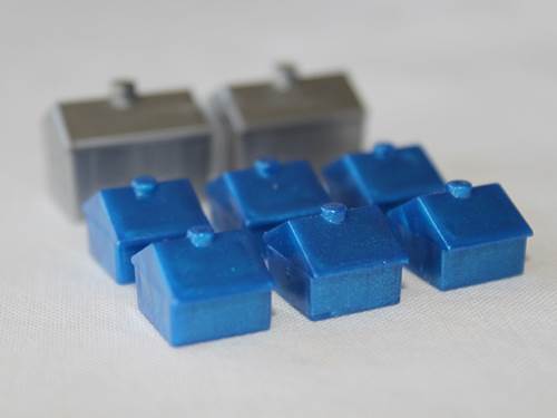 Blue Monopoly Houses and Apartments